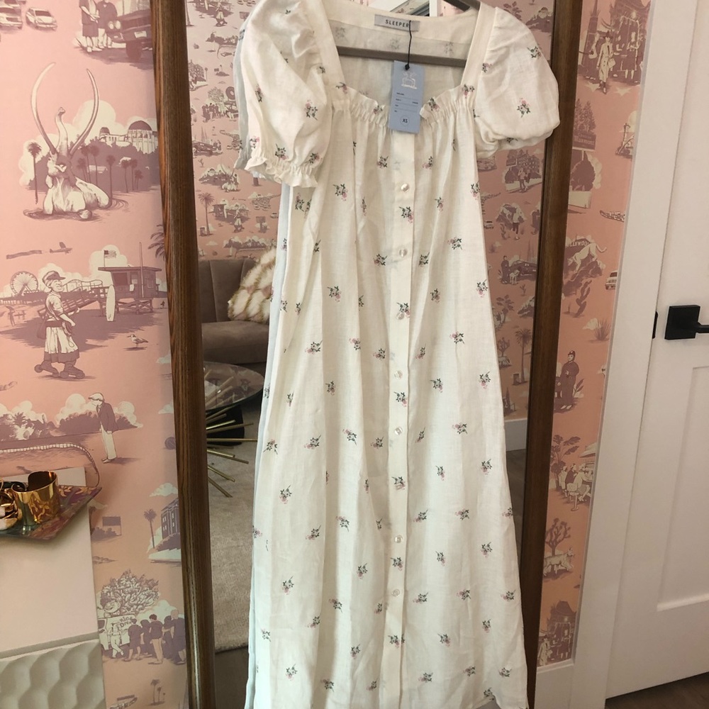 Sleeper linen shift dress new with tags size XS